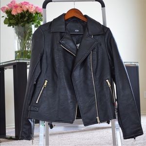 NWT Faux Leather Lightweight Motorcycle Jacket